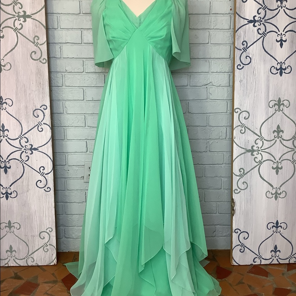 Vintage Flowy Fairy Princess Layered Chiffon Dress - Picture 4 of 16